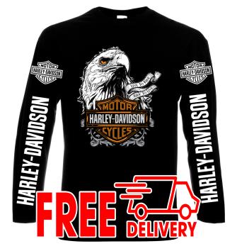 Harley Davidson, 9, men's long sleeve t-shirt, 100% cotton, S to 5XL